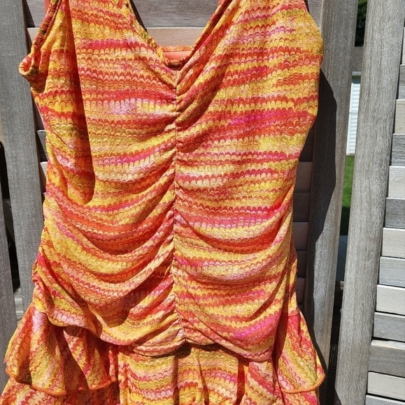 Women's Sleeveless Ruched Front Tiered Dress | Wild Fable | Large - Picture 4 of 12